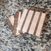 Maple and Walnut Stripe Coaster (4x4)