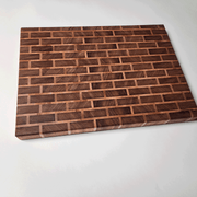 Teak and Hard Maple End Grain Cutting Board | Brick Pattern Cutting Board 20x14x1.5