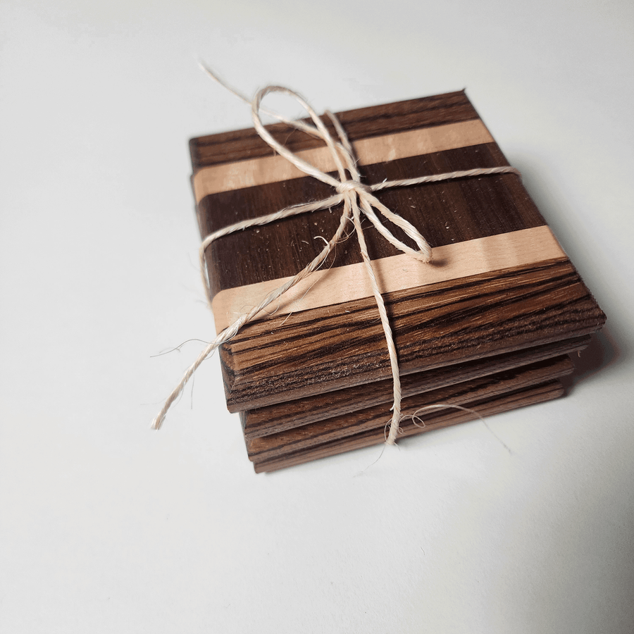 Stripe Coaster 4pk 4x4