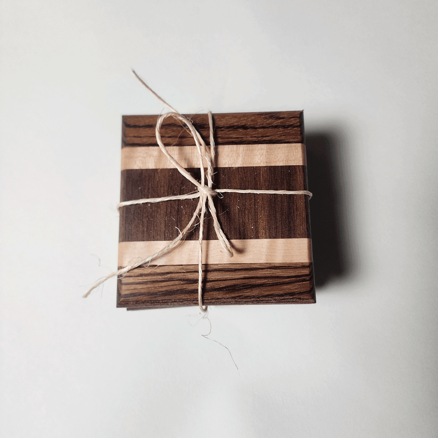 Stripe Coaster 4pk 4x4
