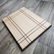 Maple and Walnut Plaid Cutting Board .75" Thick - Choose Size