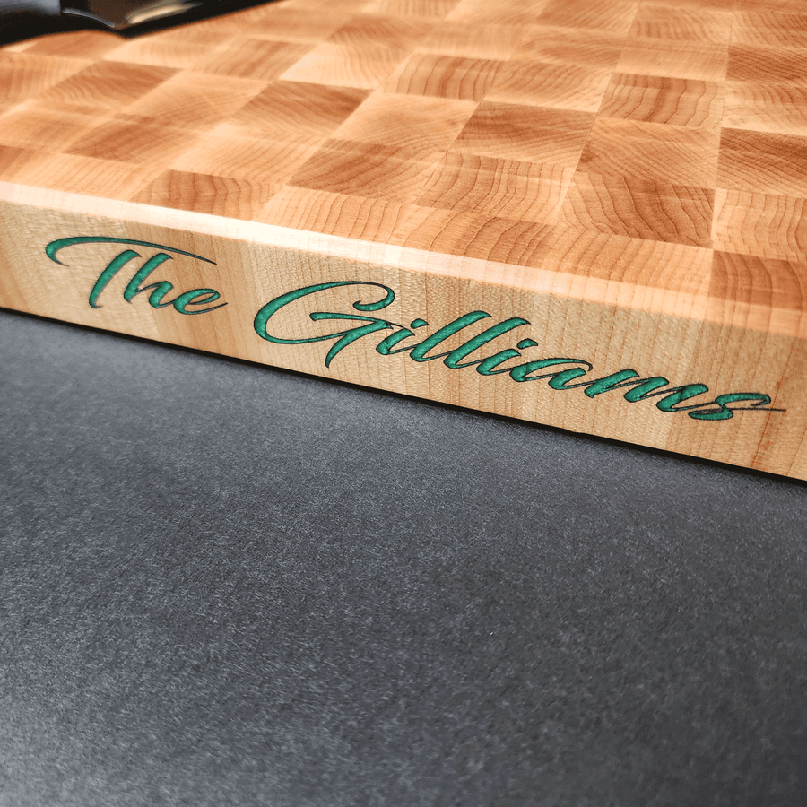 Personalized End Grain Maple Cutting Board - Chroma Line