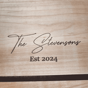 Personalized Engraved Cutting Board Maple with Walnut Accent