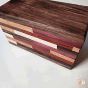 Exotic Wood Keepsake Box Customizable Handmade Colorful Design