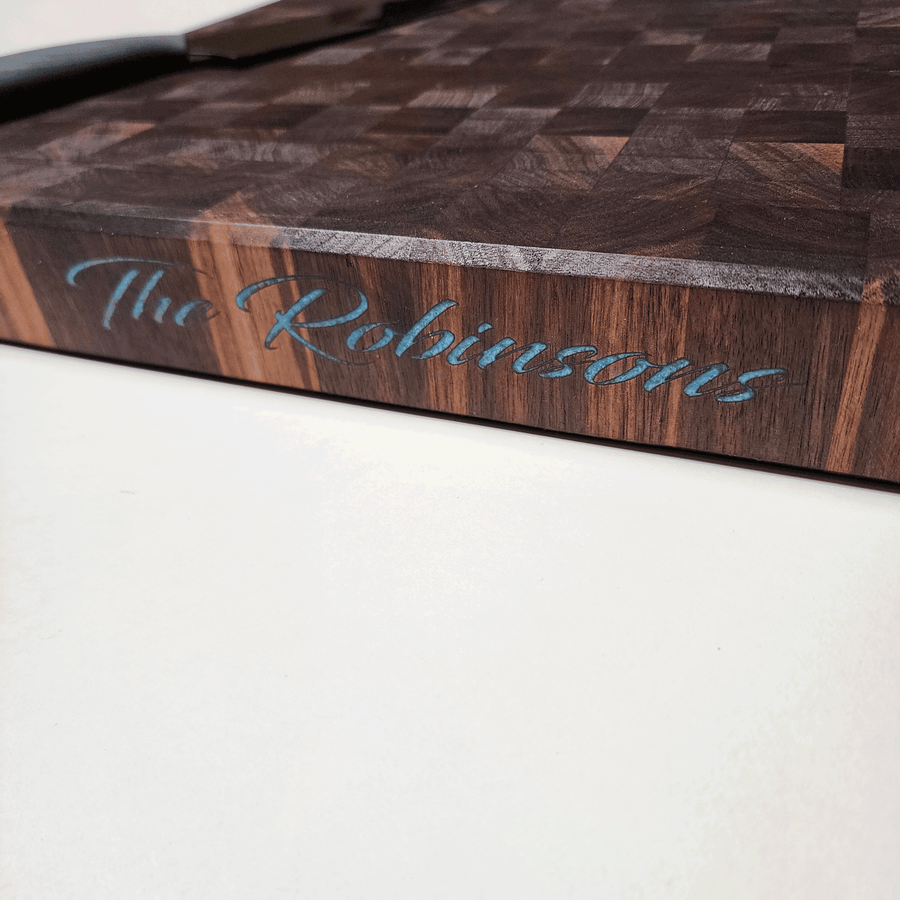 Personalized End Grain Walnut Cutting Board - Chroma Line