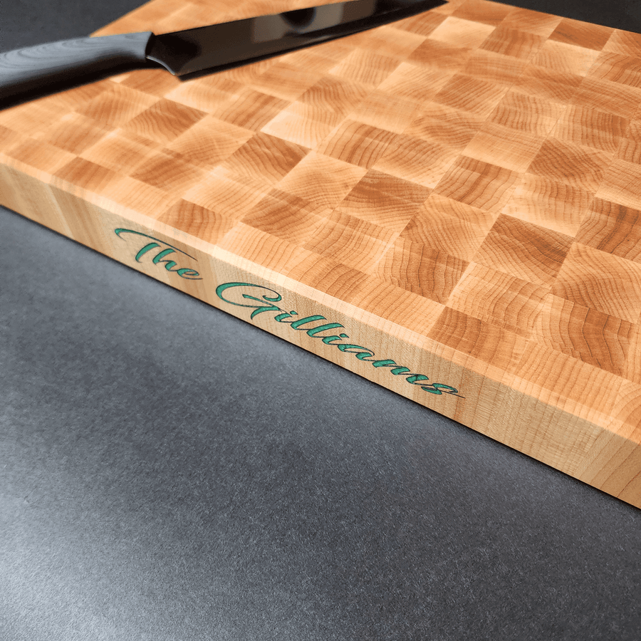 Personalized End Grain Maple Cutting Board - Chroma Line