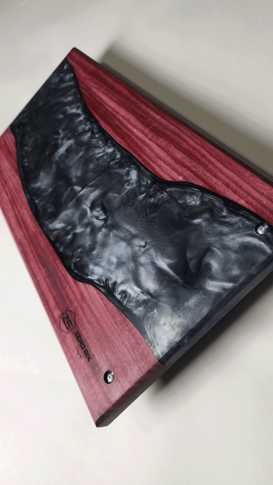 Dark River Charcuterie Board with Handles | 16.75 x 8.75 x 1