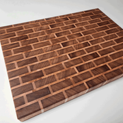Teak and Hard Maple End Grain Cutting Board | Brick Pattern Cutting Board 20x14x1.5