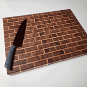 Teak and Hard Maple End Grain Cutting Board | Brick Pattern Cutting Board 20x14x1.5