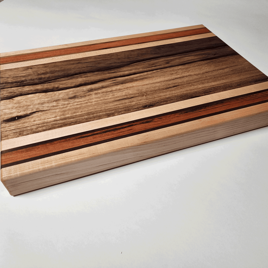 Thick Edge Grain Cutting Board | Black Limba Center 18x12.5x1.5