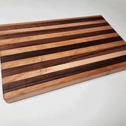Cherry and Walnut Stripe Cutting Board | Edge Grain Cutting Board 17.5x11x1.25
