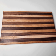 Cherry and Walnut Stripe Cutting Board | Edge Grain Cutting Board 17.5x11x1.25