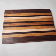 Stripe Cutting Board with Cherry and Maple 17.5x12x1.25