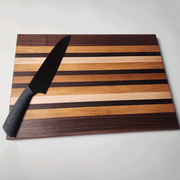 Stripe Cutting Board with Cherry and Maple 17.5x12x1.25