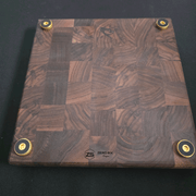 End Grain Walnut Cutting Board w/Feet 12x12x1.5
