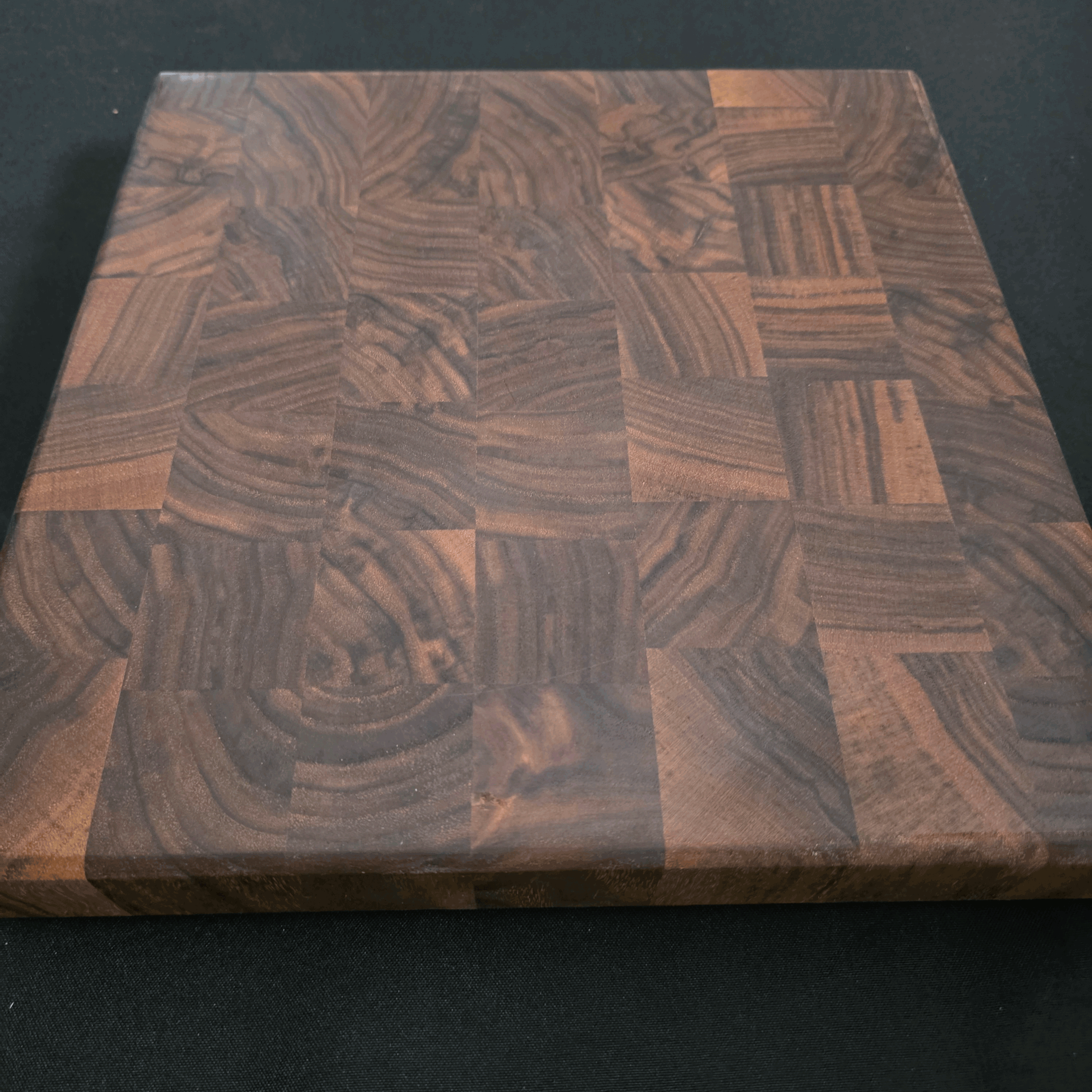 End Grain Walnut Cutting Board w/Feet 12x12x1.5