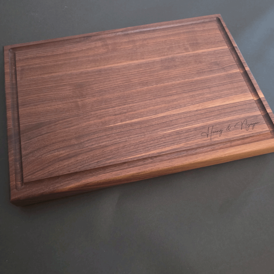 Personalized Walnut Cutting Board 1.5" Thick