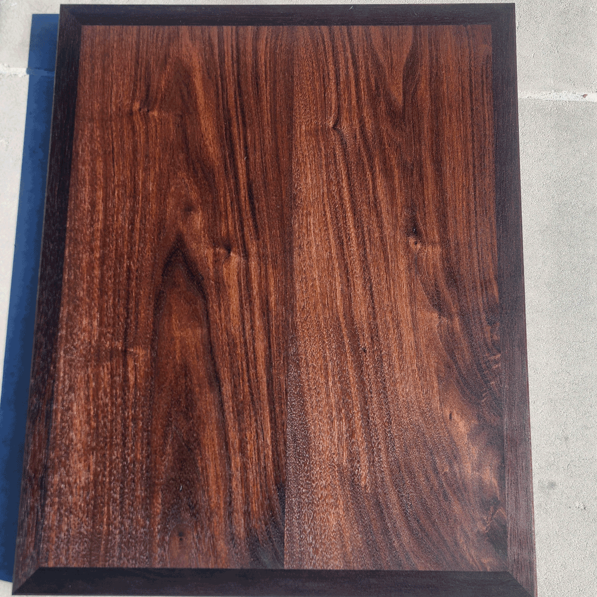 Walnut Cutting Board w/Blue Accent