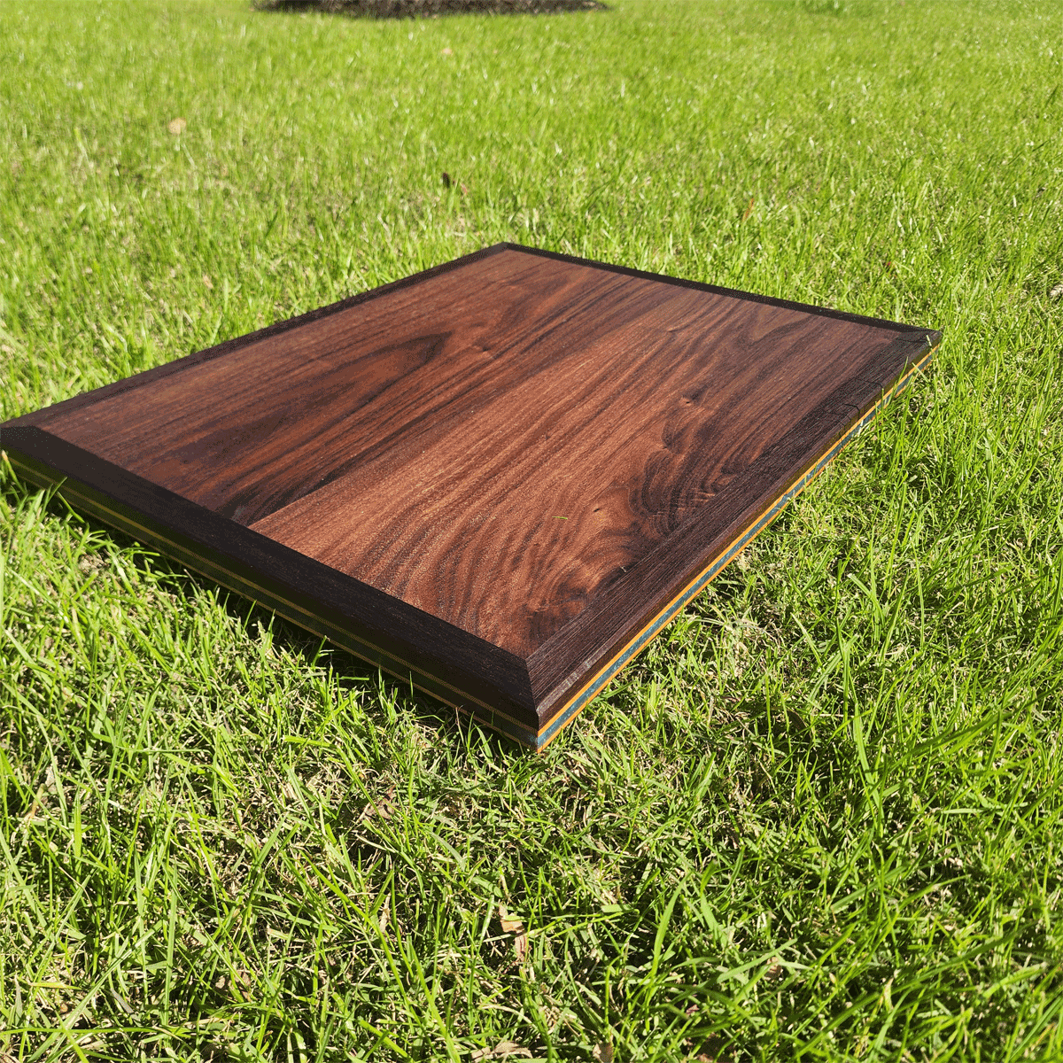 Walnut Cutting Board w/Blue Accent